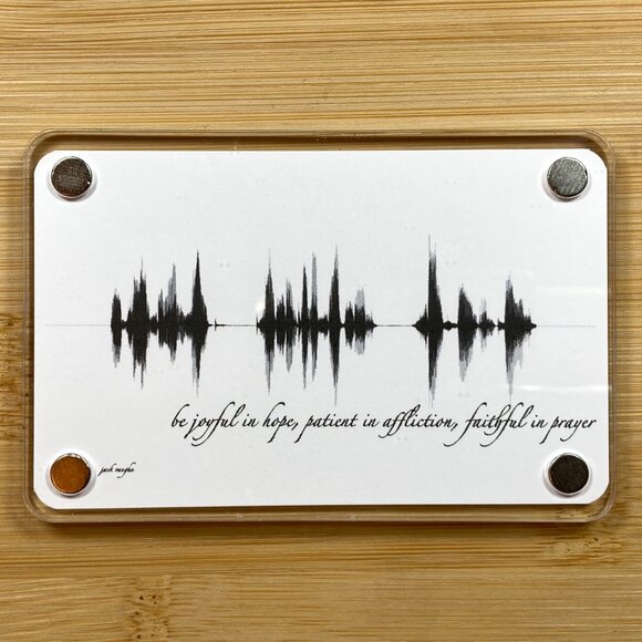 Be Joyful In Hope, Patient In Affliction, Faithful In Prayer Soundwave Magnet - Picture 2 of 3